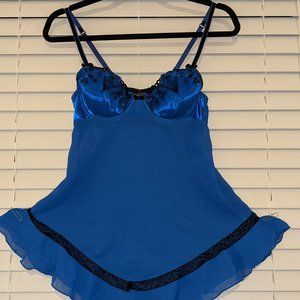 Cinema Etoile Blue Chemise by Seductive Wear  - Small
